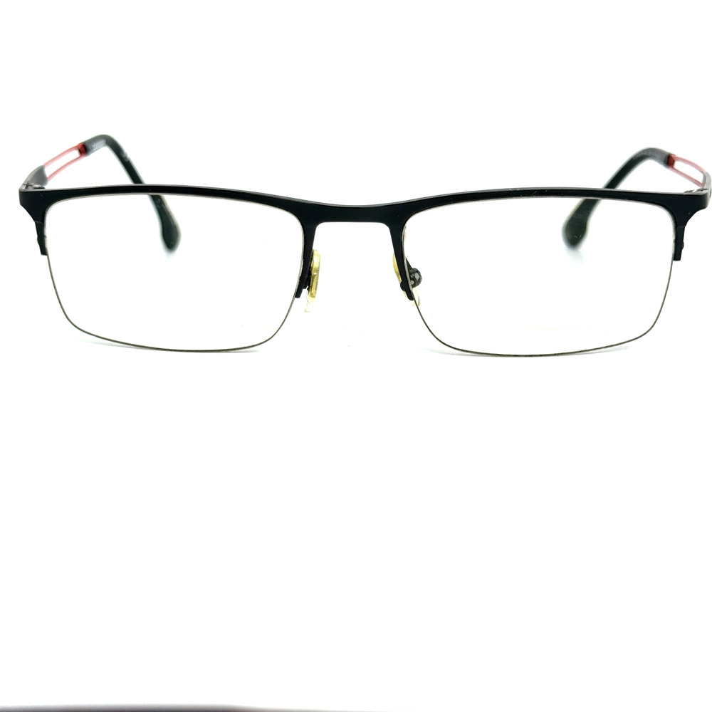 Carrera Black Red Metal Rectangular Half Rim Eyeg… - image 1